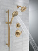 Delta 51584-CZ-PR Universal Showering Components 7-Setting Slide Bar Hand Shower with Cleaning Spray, Lumicoat Champagne Bronze