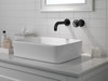 Delta T3558LF-BLWL Trinsic Two Handle Wall Mount Bathroom Faucet Trim, Matte Black