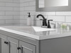 Delta 2532LF-BLMPU Woodhurst Two Handle Centerset Bathroom Faucet, Matte Black