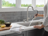 Delta 19831Z-SPSD-DST Hazelwood Single Handle Pull Down Kitchen Faucet with Soap Dispenser and ShieldSpray Technology, Spotshield Stainless
