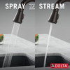 Delta 9979T-RB-DST Coranto Single Handle Pull Down Bar or Prep Faucet with Touch2O Technology, Venetian Bronze