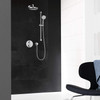 Grohe 34745000 Grohtherm Thermostatic Shower System with Shower Head, Hand Shower, Slide Bar, Hose, and Valve Trim in StarLight Chrome Finish