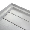 Transolid FLU6030L-39 Linear 60-in W x 30-in L Rectangular Alcove Concealed End Drain Shower Base with Left Hand Drain in Grey