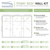 Transolid TWWCSK603296-KI01GBS Titan 60-in x 32-in x 96-in Walk-In Shower Kit with End Drain, White Caruso, Brushed Stainless