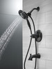 Delta T17433-BL-I Kayra Monitor 17 Series Tub and Shower Trim, Matte Black