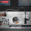 Delta 9176-BL-DST Stryke Single Handle Pull Down Kitchen Faucet, Matte Black