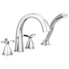 Delta T47776 Stryke Delta Stryke Four Hole Roman Tub Trim, Chrome