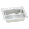 Elkay CR25225 Stainless Steel Single Bowl Top Mount Sink with 5 Faucet Holes in Brushed Satin