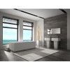 67-in L x 28.35-in W x 22.05-in H Resin Stone Freestanding Bathtub with end drain, in White
