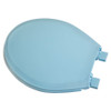 Plastic Round Slow-Close Toilet Seat in Blue