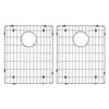 33.0625-in x 22.0625-in x 9.5-in Granite Double Equal Drop-in 1-Hole Kitchen Sink in White with Grids, Strainer, Disposer Strainer, Installation Kit