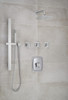 Single Handle Diverter Valve Trim Kit with Lever Handle in Polished Chrome