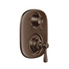 Double Handle Moentrol Pressure Balanced with Volume Control Moentrol and Integrated Diverter Valve Trim (Less Valve) in Oil Rubbed Bronze