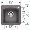 Blanco 441477 Bar Sink in Cinder
