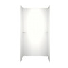 36-in D x 48-in W x 72-in H Solid Surface Shower Wall Surround in Tahiti White