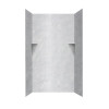 36-in D x 48-in W x 72-in H Solid Surface Shower Wall Surround in Ice