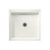 32.375-in D x 32.375-in W x 5.5-in H Solid Surface Shower Base in Tahiti Ivory