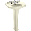 Toto LPT642.4#03 4-in Faucet Center Pedestal Lavatory in Bone