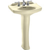Toto LPT642.4#12 4-in Faucet Center Pedestal Lavatory in Sedona Beige
