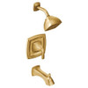 Posi-Temp Pressure Balanced Tub and Shower Trim with 1.75 GPM Shower Head and Tub Spout in Brushed Gold