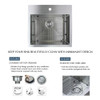 23-in x 22-in x 10-in 16 Gauge Single Bowl, Stainless Steel Kitchen Sink, Micro Edge Dual Mount Installation, with FR2 Holes