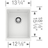 18.11-In X 13.78-In Single-Basin Granite Undermount Residential Kitchen Sink in White