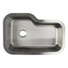 33-in x 22-in x 9-in 16 Gauge Offset Super Single Bowl, Undermount Stainless Steel Kitchen Sink Kit with Grid, Strainer, Installation Kit