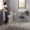 DXV D21460708002.415 Wyatt Console Sink, in Canvas White / Polished Chrome
