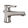 Short Single-Handle Bathroom Faucet in Polished Nickel