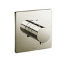 Thermostatic Mixing Valve Trim Square in Brushed Nickel