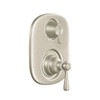 Double Handle Moentrol Pressure Balanced with Volume Control Moentrol and Integrated Diverter Valve Trim (Less Valve) in Brushed Nickel