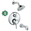 Hansgrohe KST04449-04070-88PC Croma Shower Faucet Kit with Tub Spout PBV Trim with Diverter and Rough-in in Chrome