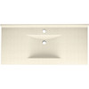 Composite 43-in x 22-in Integral Single Sink Bathroom Vanity Top in Pebble
