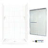 Swan SQP3448010-M46570CR 72.5-in x 48-in x 34-in 5-Piece Alcove Shower Kit in White