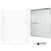 Swan STP326L010-M58570CR 72.5-in x 60-in x 32-in 5-Piece Alcove Shower Kit in White