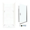Swan SQP3636010-M34570CC 72.5-in x 36-in x 36-in 5-Piece Alcove Shower Kit in White