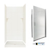 Swan SQP3636018-M34570CR 72.5-in x 36-in x 36-in 5-Piece Alcove Shower Kit in Bisque
