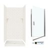 Swan STP3636018-M34570CC 72.5-in x 36-in x 36-in 5-Piece Alcove Shower Kit in Bisque
