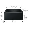 Blanco 402531 Ikon 27" Apron Single Bowl in Coal Black