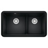 Blanco 402525 Ikon 33" Apron Low Divide in Coal Black