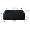 Blanco 402575 Ikon 33" Apron Single Bowl in Coal Black