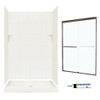 Swan SQP3248018-M46570BC 72.5-in x 48-in x 32-in 5-Piece Alcove Shower Kit in Bisque
