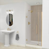 Transolid EHTB345287610C-T-CB Elizabeth 34.5-in W x 76-in H Hinged Shower Door in Champagne Bronze with Clear Glass