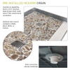 Transolid FPT6036C-PC 60-in x 36-in Pre-Tiled Shower Base with Center Drain in Pebble Creme