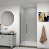Transolid EHTB405287610C-T-MB Elizabeth 40.5-in W x 76-in H Hinged Shower Door in Matte Black with Clear Glass