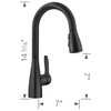 Blanco 443028 Atura Pull-Down Bar Faucet 1.5 GPM in Matte Black