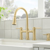 Blanco 442981 Empressa Pull-Down Bridge Faucet 1.5 GPM in Satin Gold