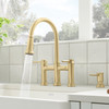 Blanco 442981 Empressa Pull-Down Bridge Faucet 1.5 GPM in Satin Gold
