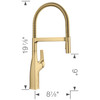 Blanco 442984 Rivana Semi-Pro Kitchen Faucet 1.5 GPM in Satin Gold