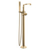 Delta T4789-CZ-PR-LHP-FL Tetra Delta Tetra Floor Mount Tub Filler Trim, Lumicoat Champagne Bronze